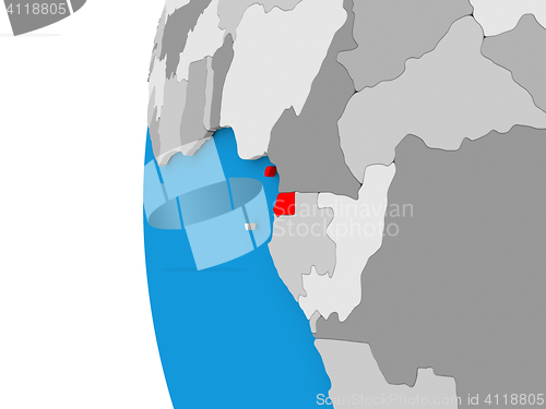Image of Equatorial Guinea on globe