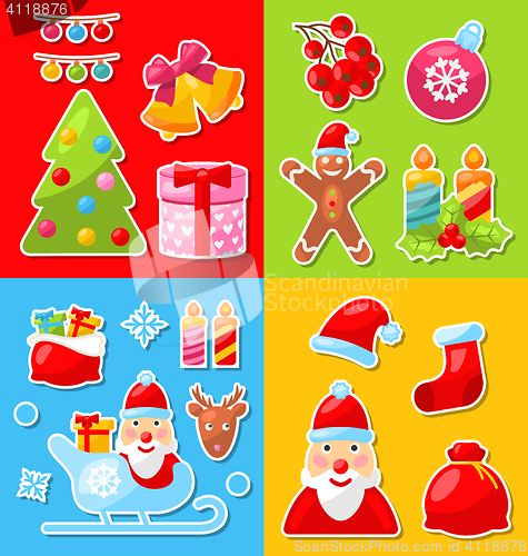 Image of Christmas and Winter Celebration Traditional Elements