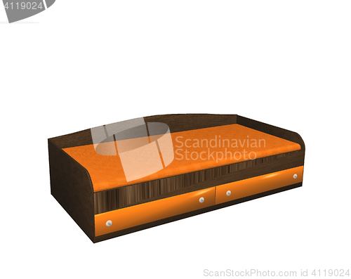 Image of A children\'s bed. 3D rendering.