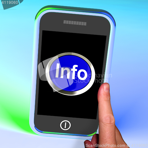 Image of Info Button On Mobile Shows Information And Support
