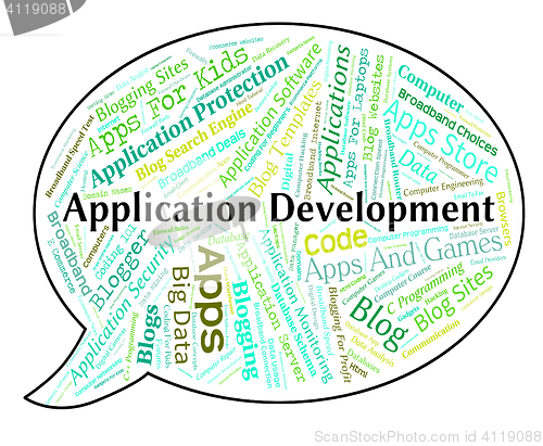 Image of Application Development Shows Programs Enlargement And Regenerat