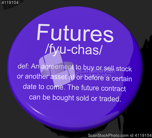 Image of Futures Definition Button Showing Advance Contract To Buy Or Sel