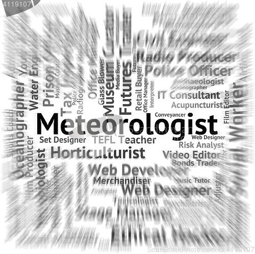 Image of Meteorologist Job Indicates Weather Forecaster And Expert