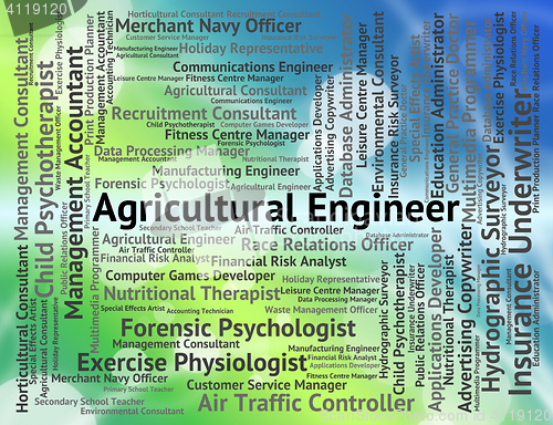 Image of Agricultural Engineer Shows Career Farming And Hiring