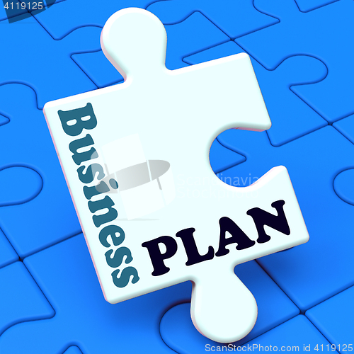 Image of Business Plan Shows Management Growth Strategy