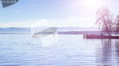 Image of lake Starnberg view from Tutzing