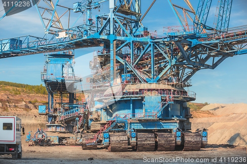 Image of Large excavator machine in the mine