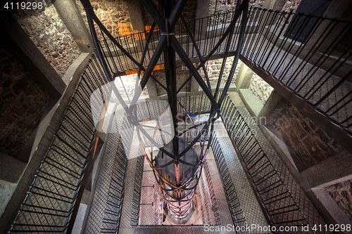 Image of Industrial staircase going up