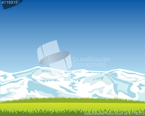 Image of Beautiful landscape with mountain