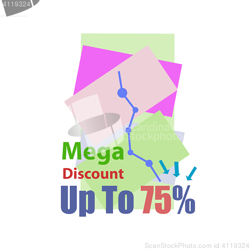 Image of Mega Discount. Discount sticker. Offer sticker. Discount label. Special discount label. Sale sign. Discount element template. Special offer sticker. Promo sticker. Discount icon. Discount banner