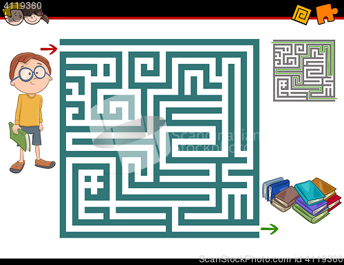 Image of maze activity illustration