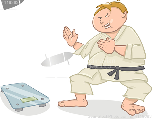 Image of man on diet cartoon