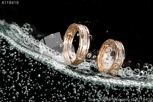 Image of Golden Rings In The Water