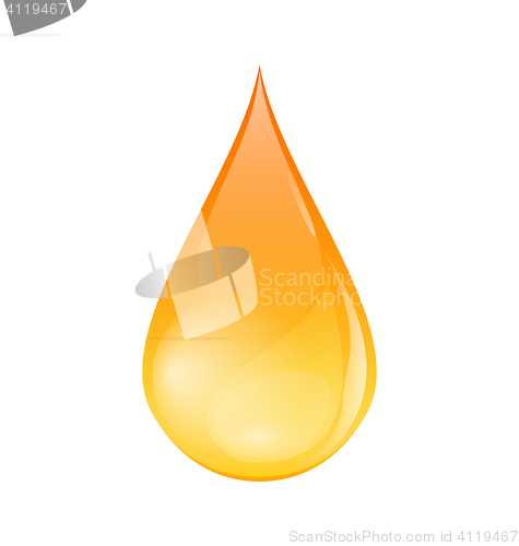 Image of Single of Oil Drop Isolated on White Background