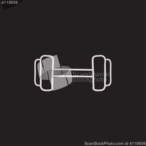 Image of Dumbbell sketch icon.