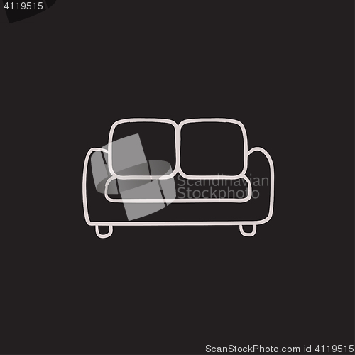 Image of Sofa sketch icon.