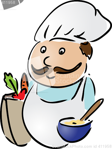 Image of Chef with food