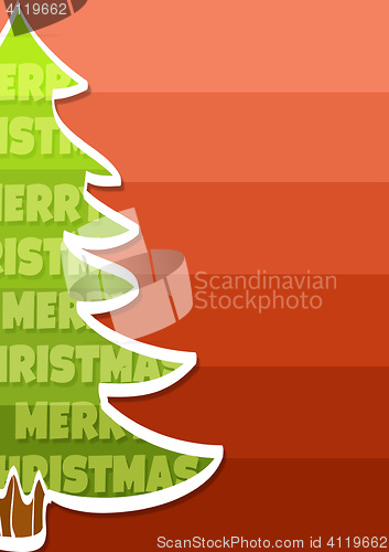 Image of The Merry Christmas background with tree