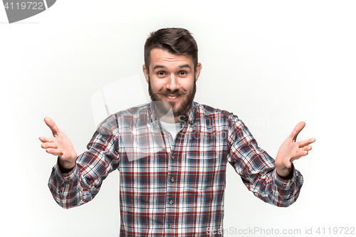 Image of The young man looking at camera