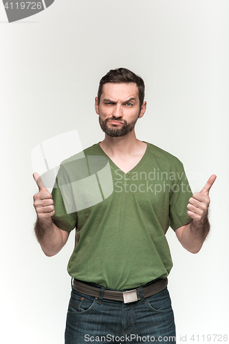 Image of The young man looking at camera