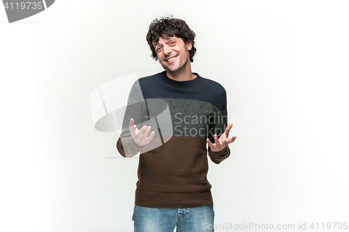 Image of The young man looking at camera