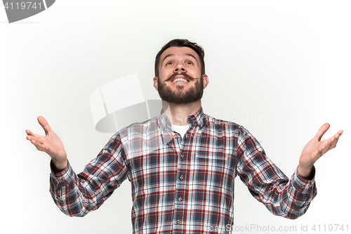 Image of The young man looking at camera