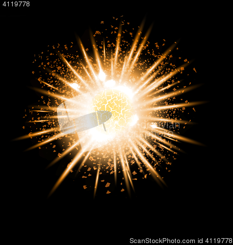 Image of Gold grand explosion planet
