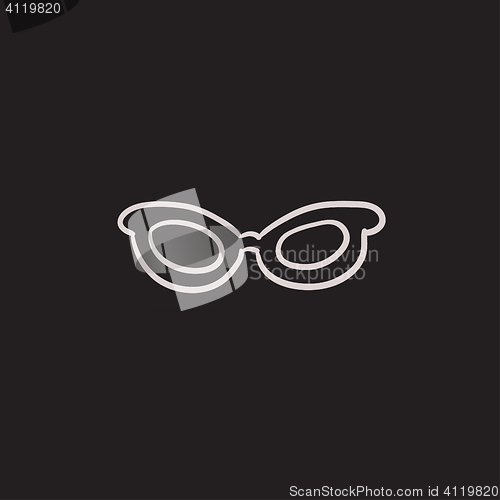 Image of Eyeglasses sketch icon.