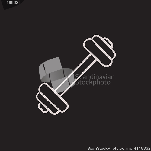 Image of Dumbbell sketch icon.