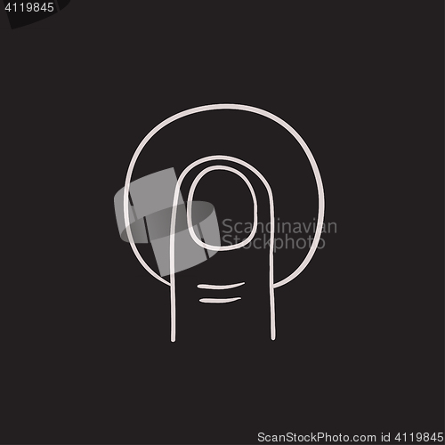 Image of Touch screen gesture sketch icon.