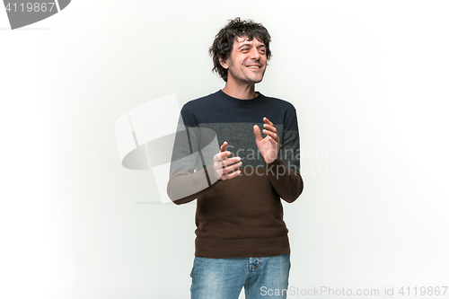 Image of The young man looking on right