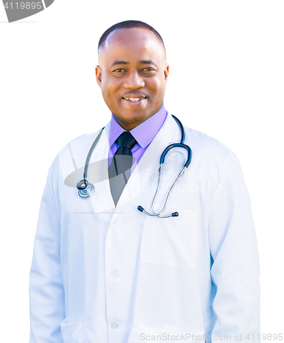 Image of African American Male Doctor Isolated on a White Background