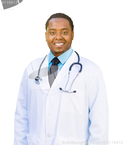 Image of African American Male Doctor Isolated on a White Background