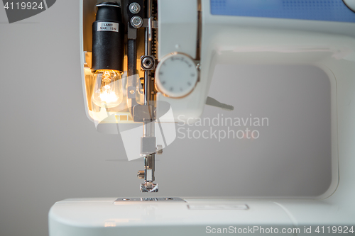 Image of Sewing machine on empty background