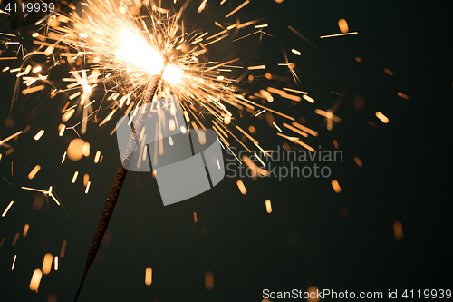 Image of Bengal fire on empty background