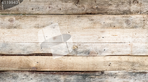 Image of blank wood sign background. rough planks with nails, texture