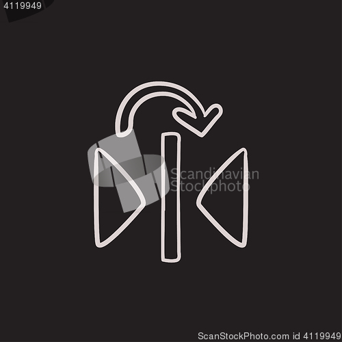 Image of Play button  sketch icon.