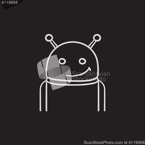 Image of Robot sketch icon.