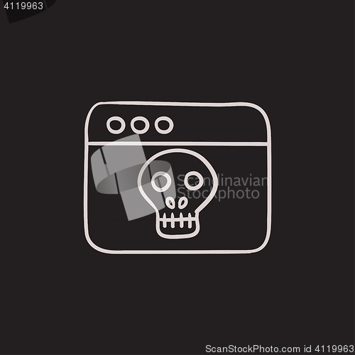 Image of Browser window with skull sketch icon.