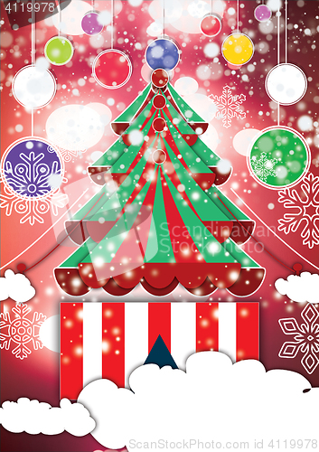 Image of Christmas Typographic Background. Merry . Santa