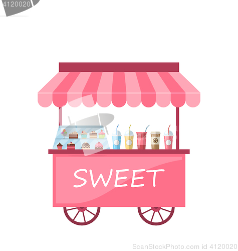 Image of Icon of Kiosk with Cakes, Milkshakes