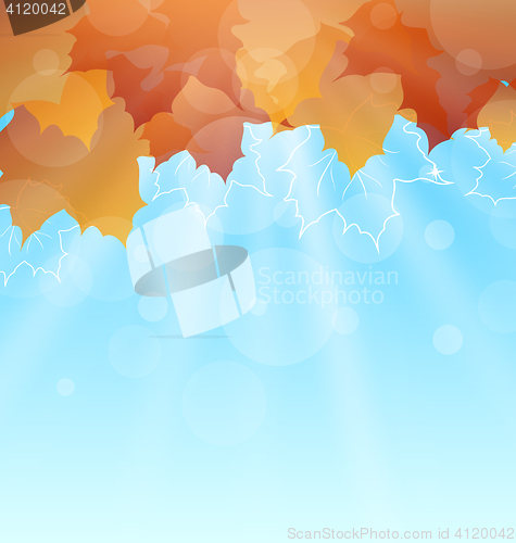 Image of Abstract Autumn Background with Leaves