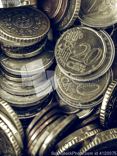 Image of Vintage Euro coins