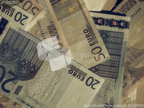 Image of Vintage Fifty and Twenty Euro notes
