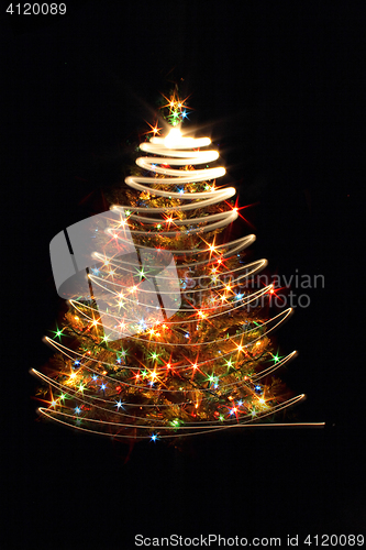Image of color christmas tree 