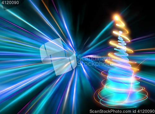 Image of color christmas tree 