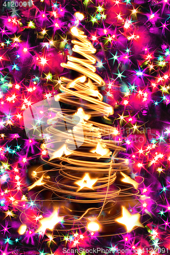 Image of color christmas tree 