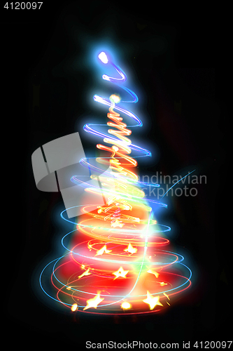 Image of color christmas tree 