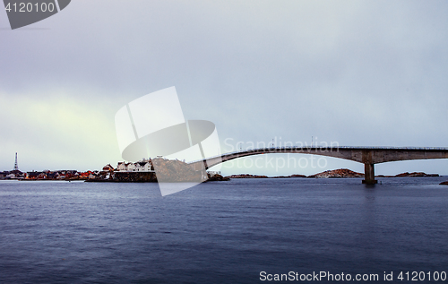 Image of light on the coast during the polar night