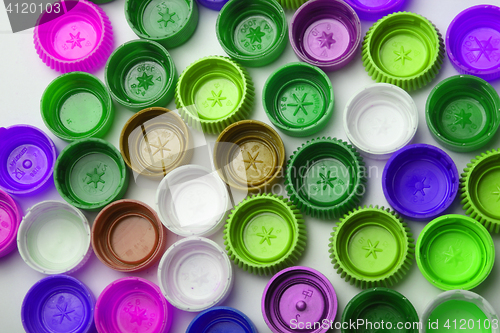 Image of plastic caps background